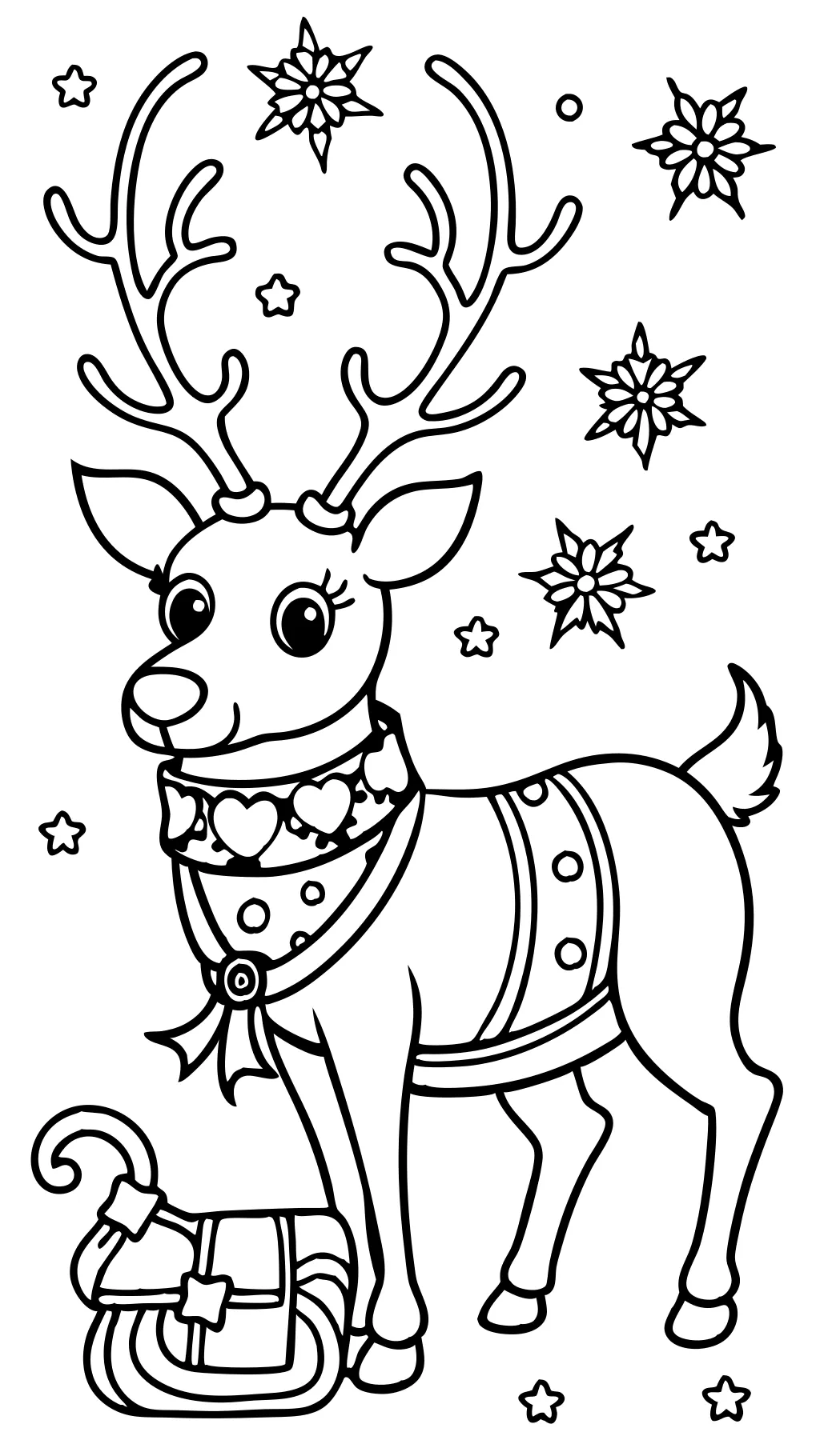 coloring pages christmas reindeer